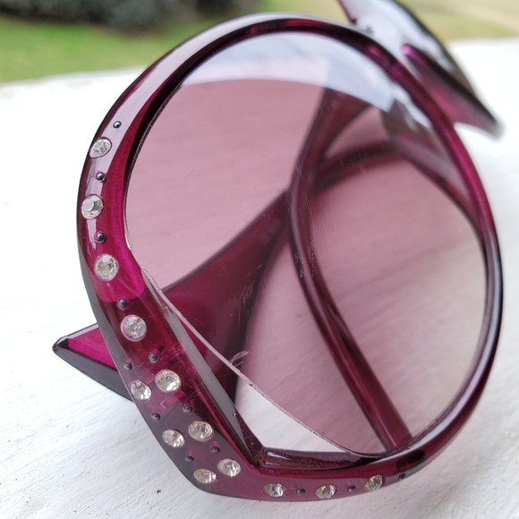 Raspberry Pink Rhinestone-encrusted Sunnies - Picture 7 of 14